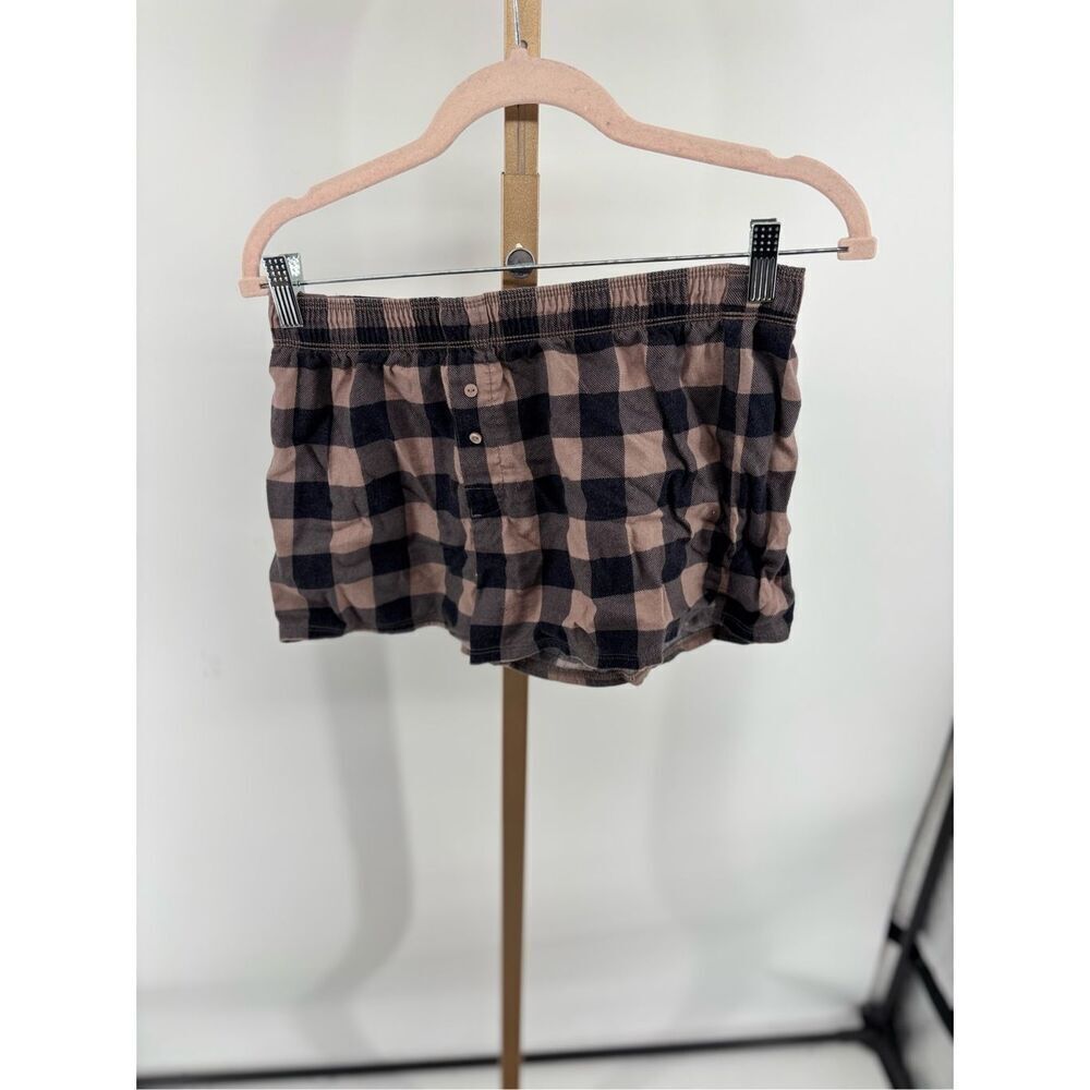 PINK Victoria's Secret Plaid Pajama Shorts Elastic Waist Small